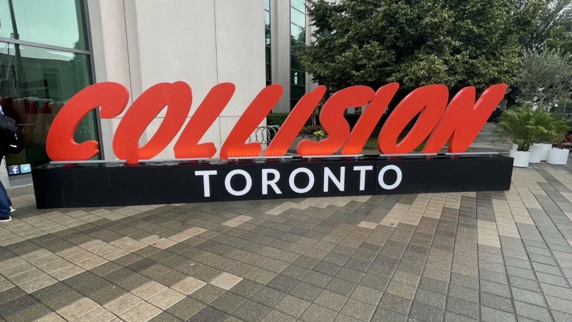 The Collision event sign outside of the event in Toronto.