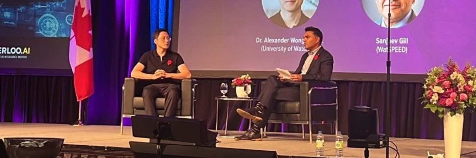 Dr. Alex Wong and Sanjeev Gill speaking at the 2023 Engineering Conference