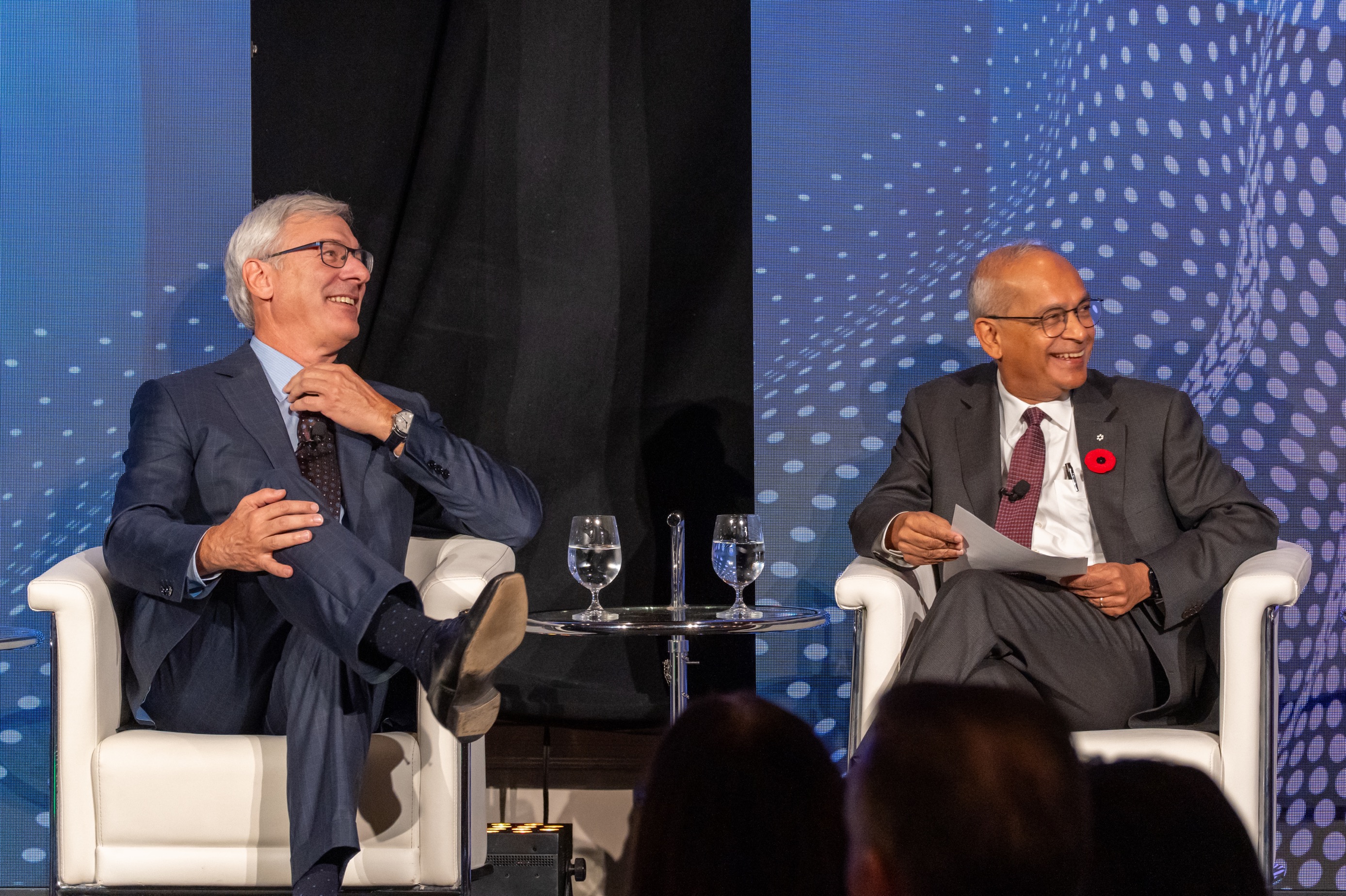 RBC CEO Dave McKay and Vivek Goel speaking