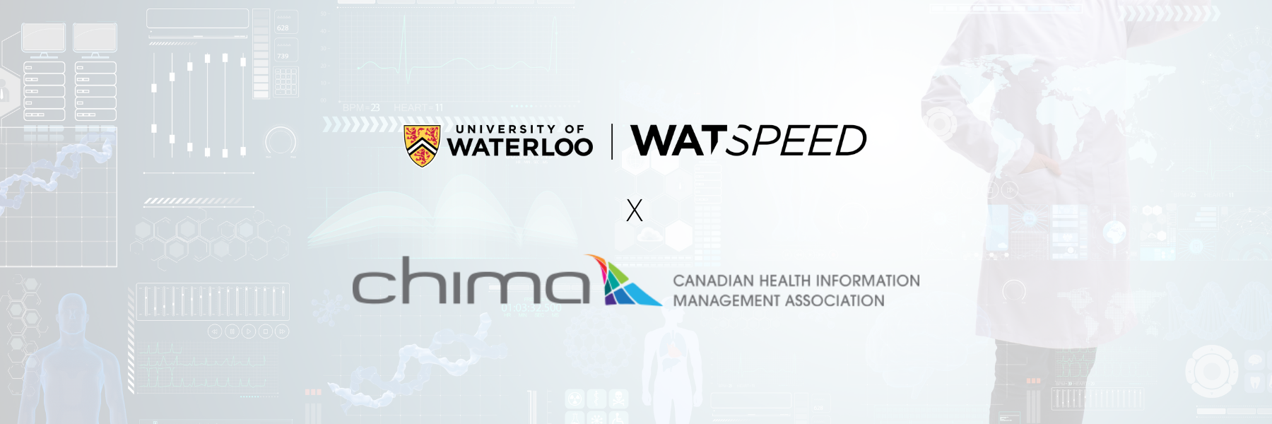 Canadian Health Information Management Association and WatSPEED at the University of Waterloo logos