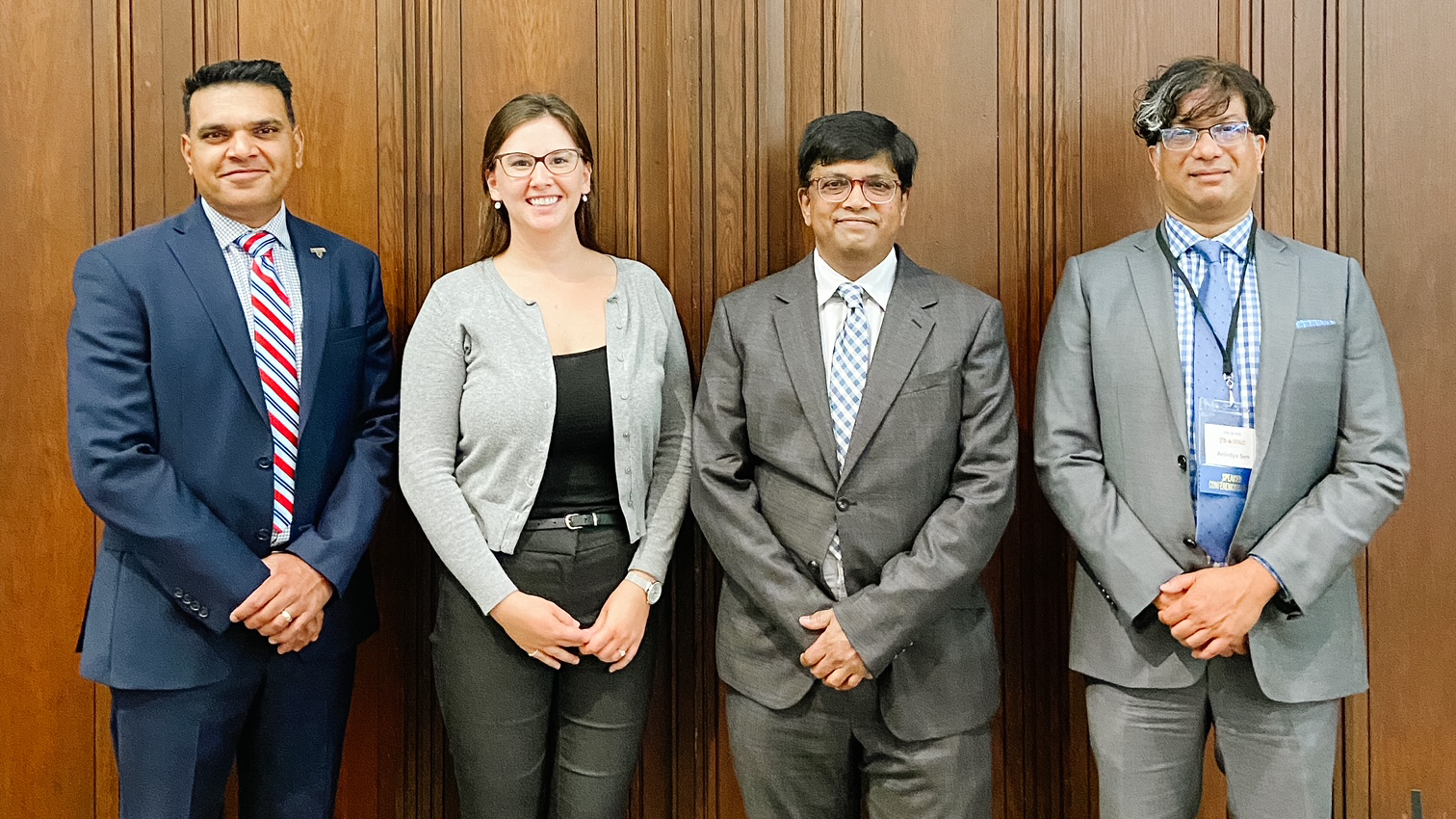 Left to right: Sanjeev Gill, Chelsea King, Raju Goteti, and Anindya Sen